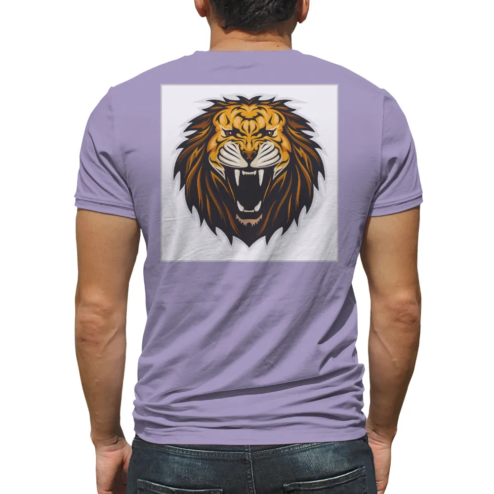 Roaring Lion T-Shirts Design: Power and Intensity|p shirt design