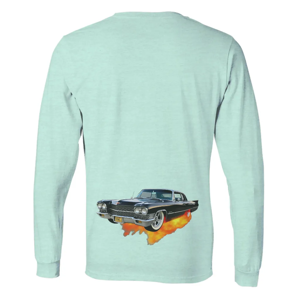 Graphic Tees: Classic Cadillac with Flames - Vintage & Retro Design| vintage car