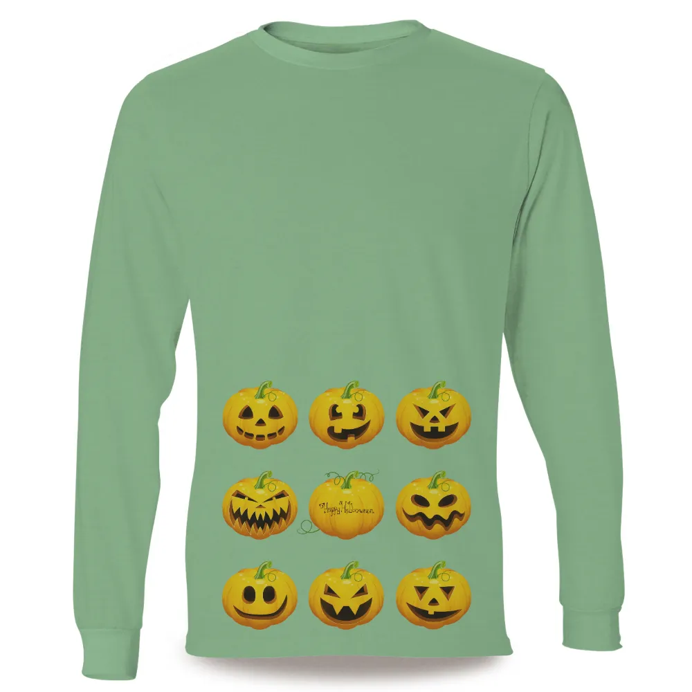 T-Shirts Pattern: Happy Halloween Pumpkins|women target halloween shirts