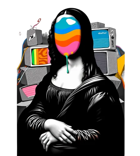 Graphic Tees: Modern Mona Lisa - Pop Art Meets Retro TVs