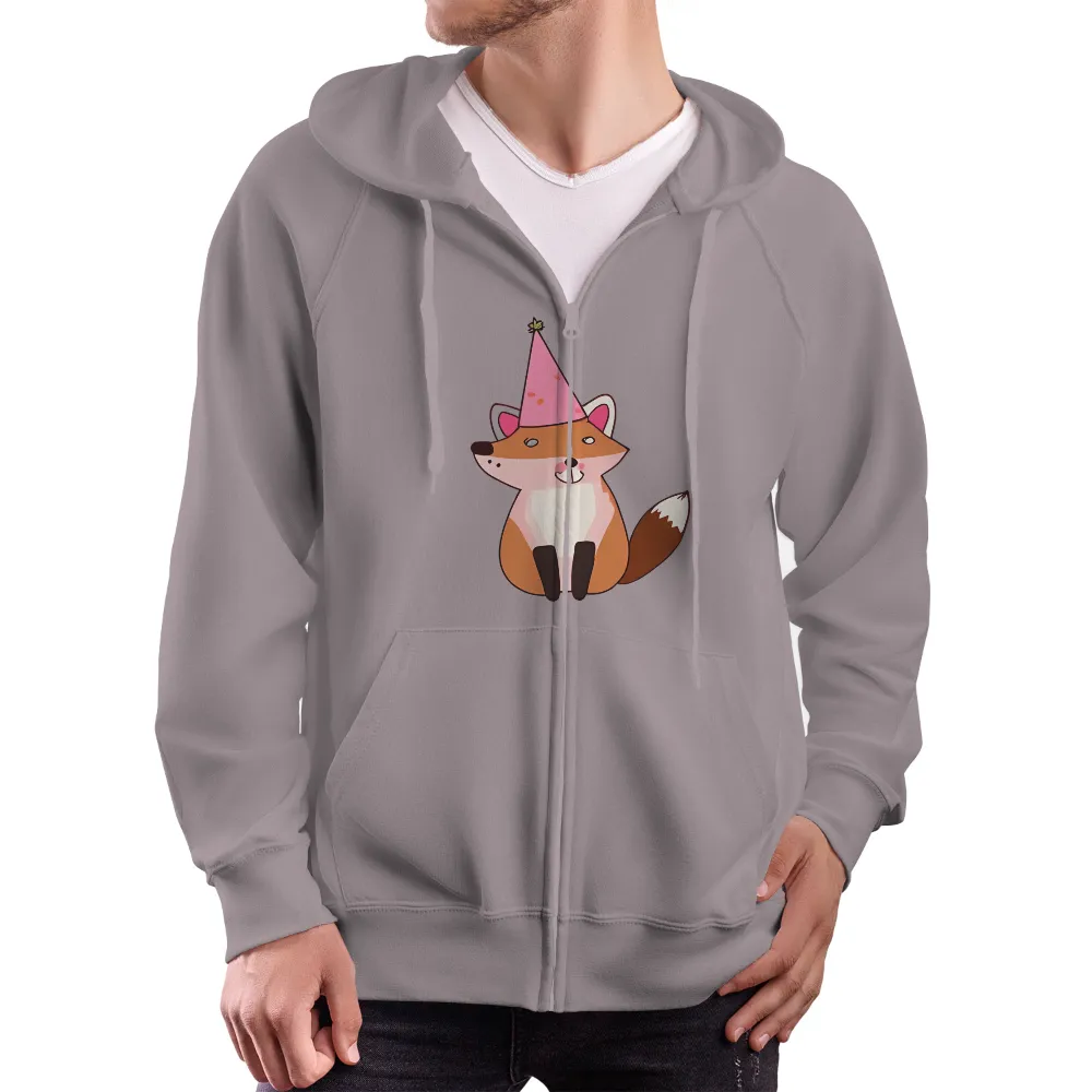 TShirt Design: Felix the Fox's Festive Party Hat|happy earth day shirt