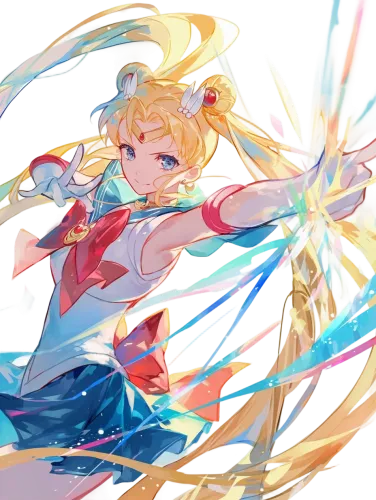 Sailor Moon with magical aura - sailor moon sleeve