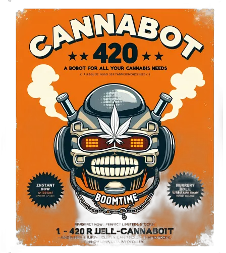 Cannabot 420 T-Shirt Printing | Futuristic Robot Design