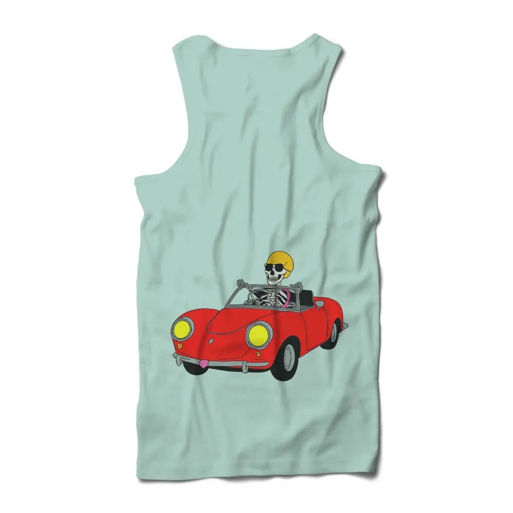 Shirts Graphic Tees: Skeleton Adventure in Vintage Car|halo classic tee