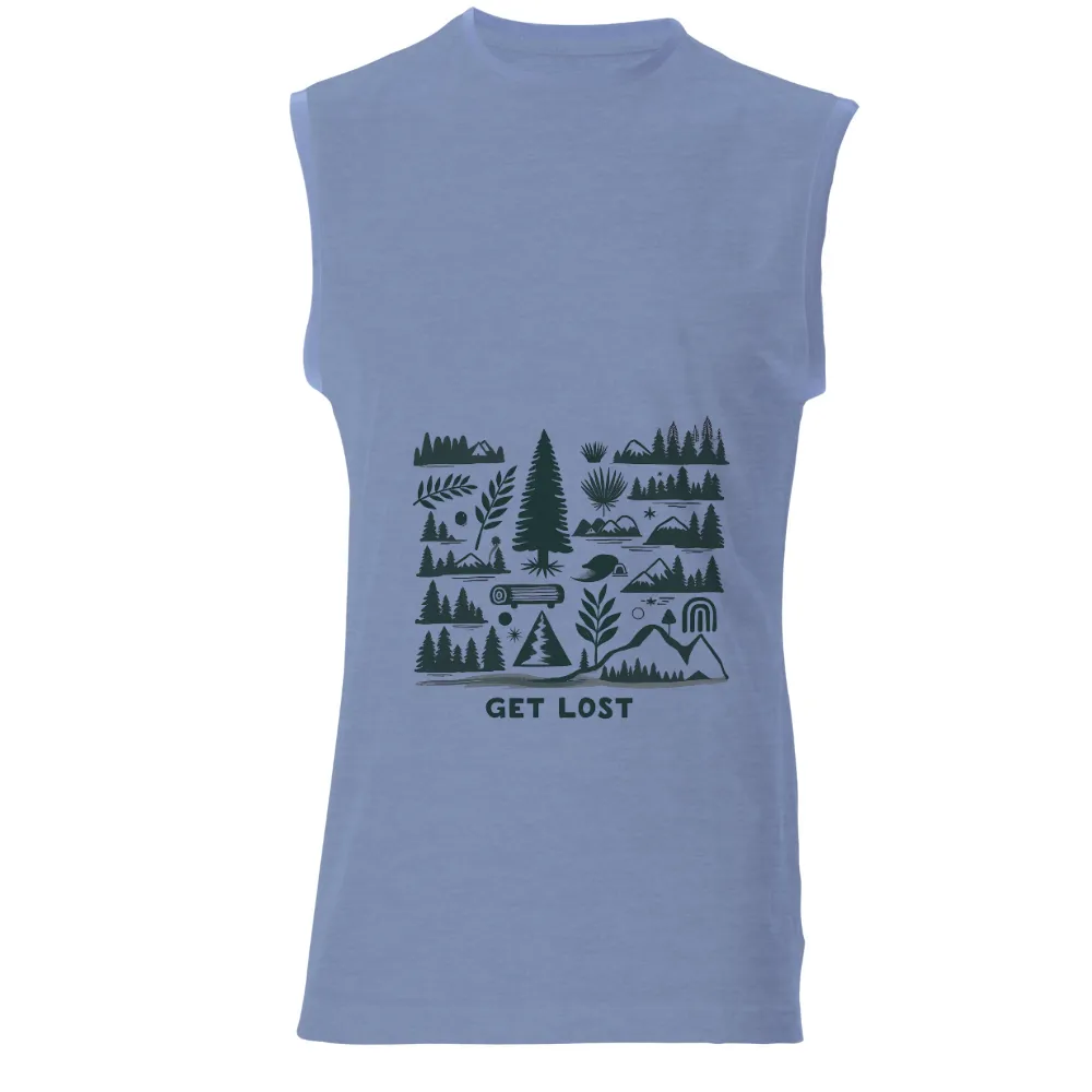 TShirt Design: Get Lost in Nature's Embrace| winding roads