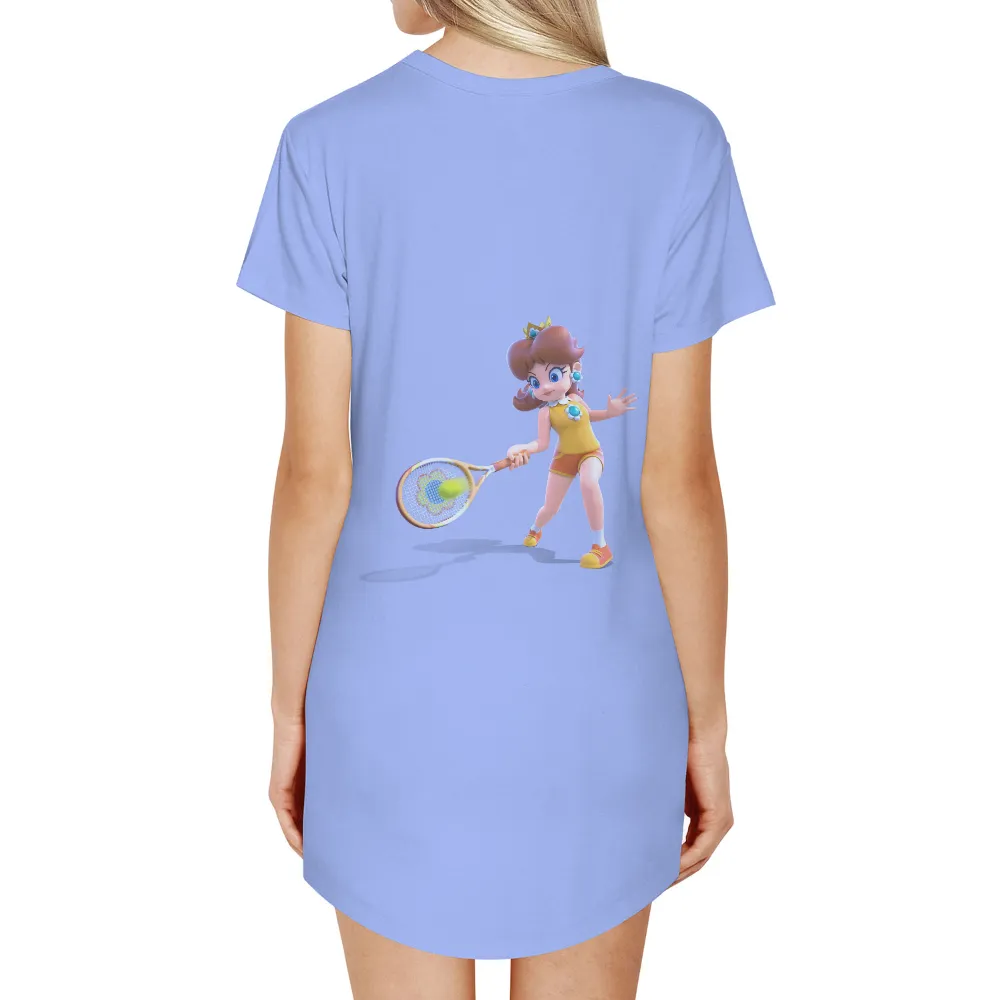 Tee Shirt Printing: Princess Daisy's Tennis Adventure|t shirt painting on nature