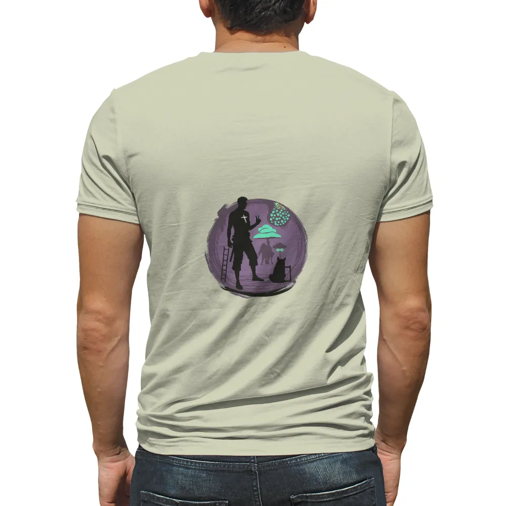 Tee Shirt Printing: Surreal Harmony - Unity in Imagination| Whimsical mushroom with a face and a hat