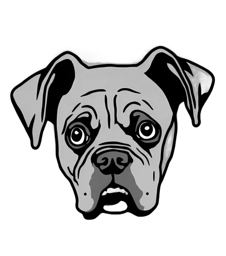 Tee Shirts Printed: Expressive Boxer Dog - Loyalty and Companionship