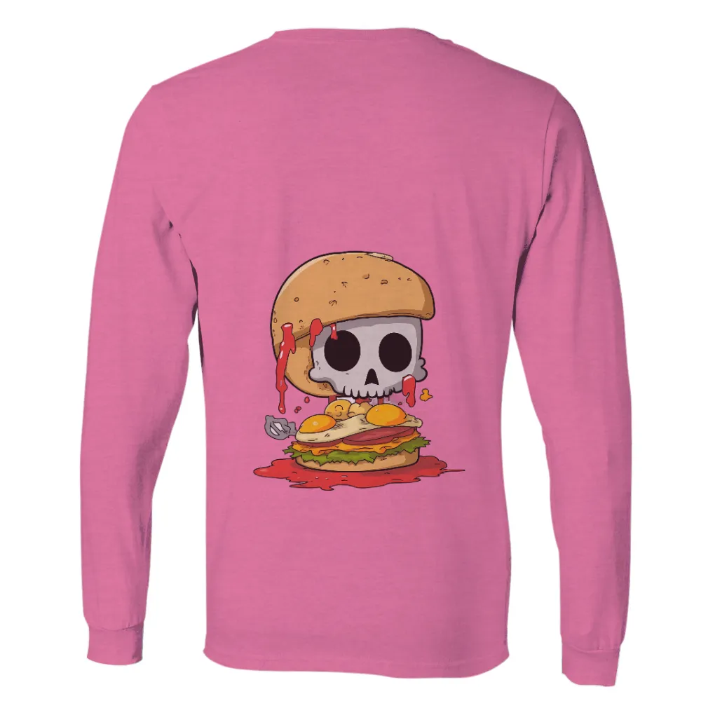 Customized Tee Shirts: Skull Burger - Dark Humor Meets Culinary Delight|final fantasy uni qlo