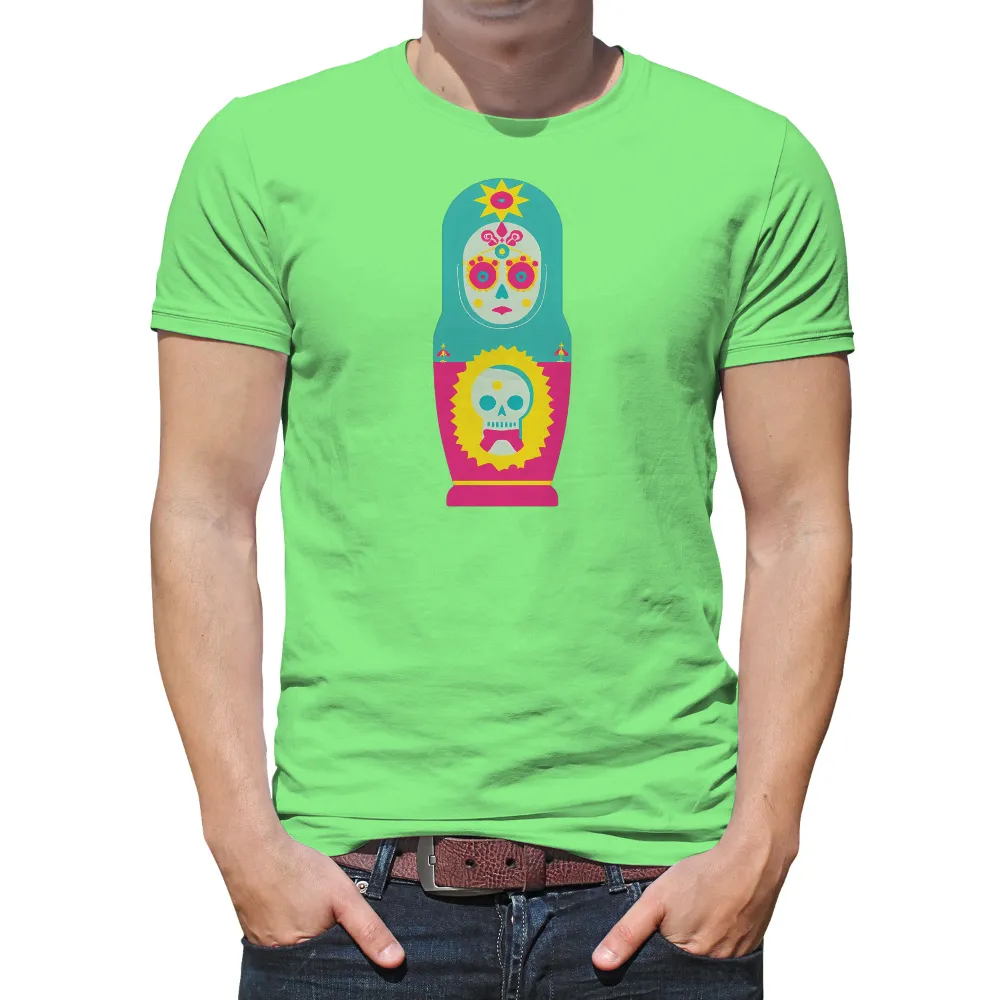 Cultural Fusion: Sugar Skull Matryoshka Art|nba vintage tees culture kings