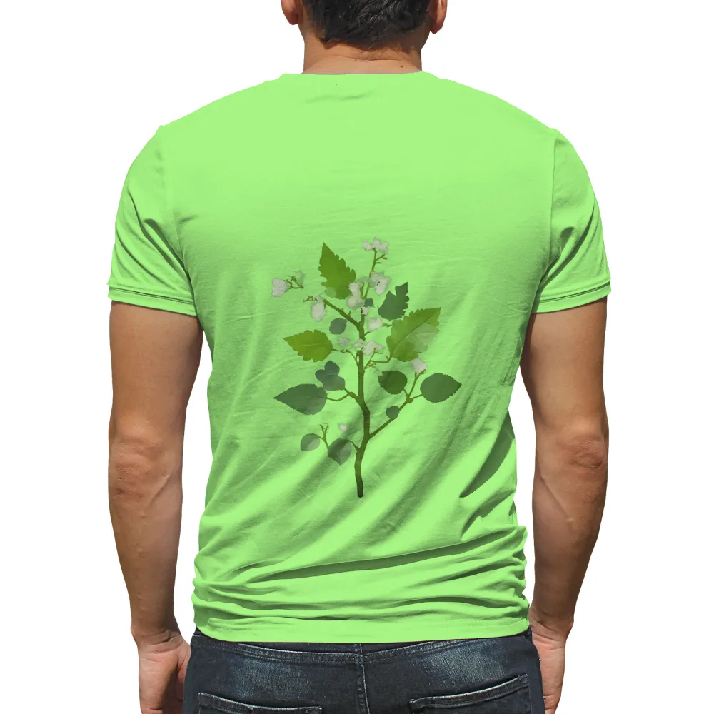 T-Shirts Custom: Nature's Glow - Artistic Plant Design|simplicity tee shirt pattern