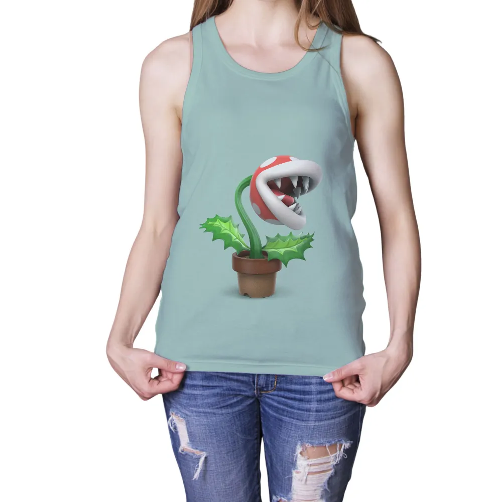 Shirts Graphic Tees: Piranha Plant from Classic Gaming|video game class shirt