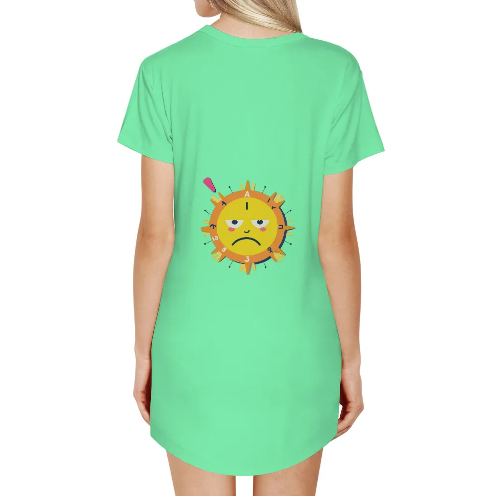 Quirky Grumpy Sun Design: A Unique Pop Culture Statement|railriders mojave sun shirt