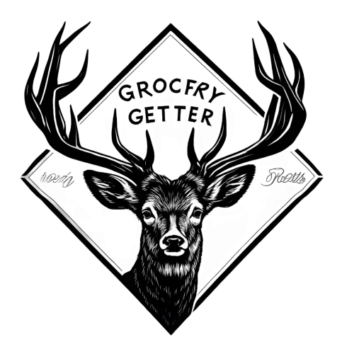 Tee Shirts Printed: Grocery Getter Deer Emblem