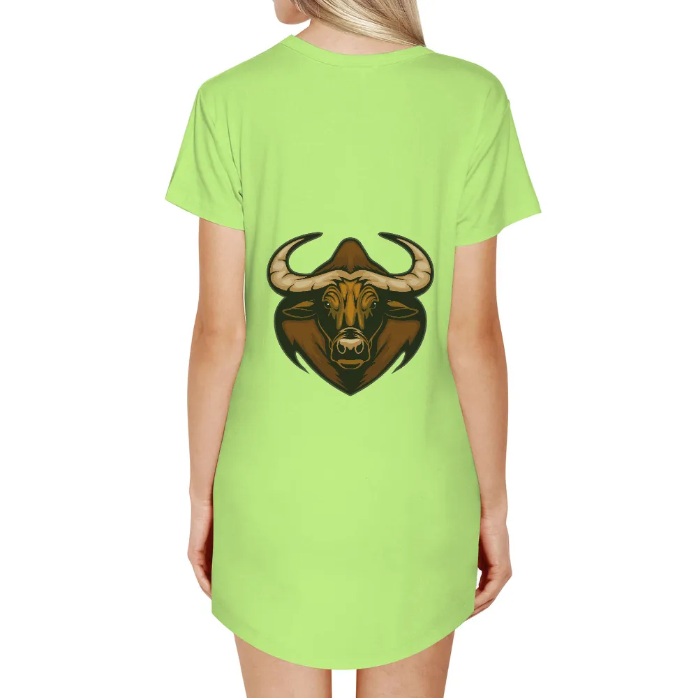 Custom Tee Shirts: Bull Power - Strength and Determination|animal crossing kanji tee