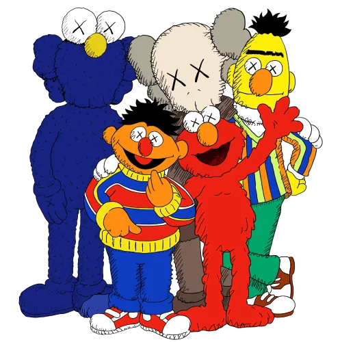 Custom T-Shirt Printing: Sesame Street Meets KAWS - Pop Culture Fusion