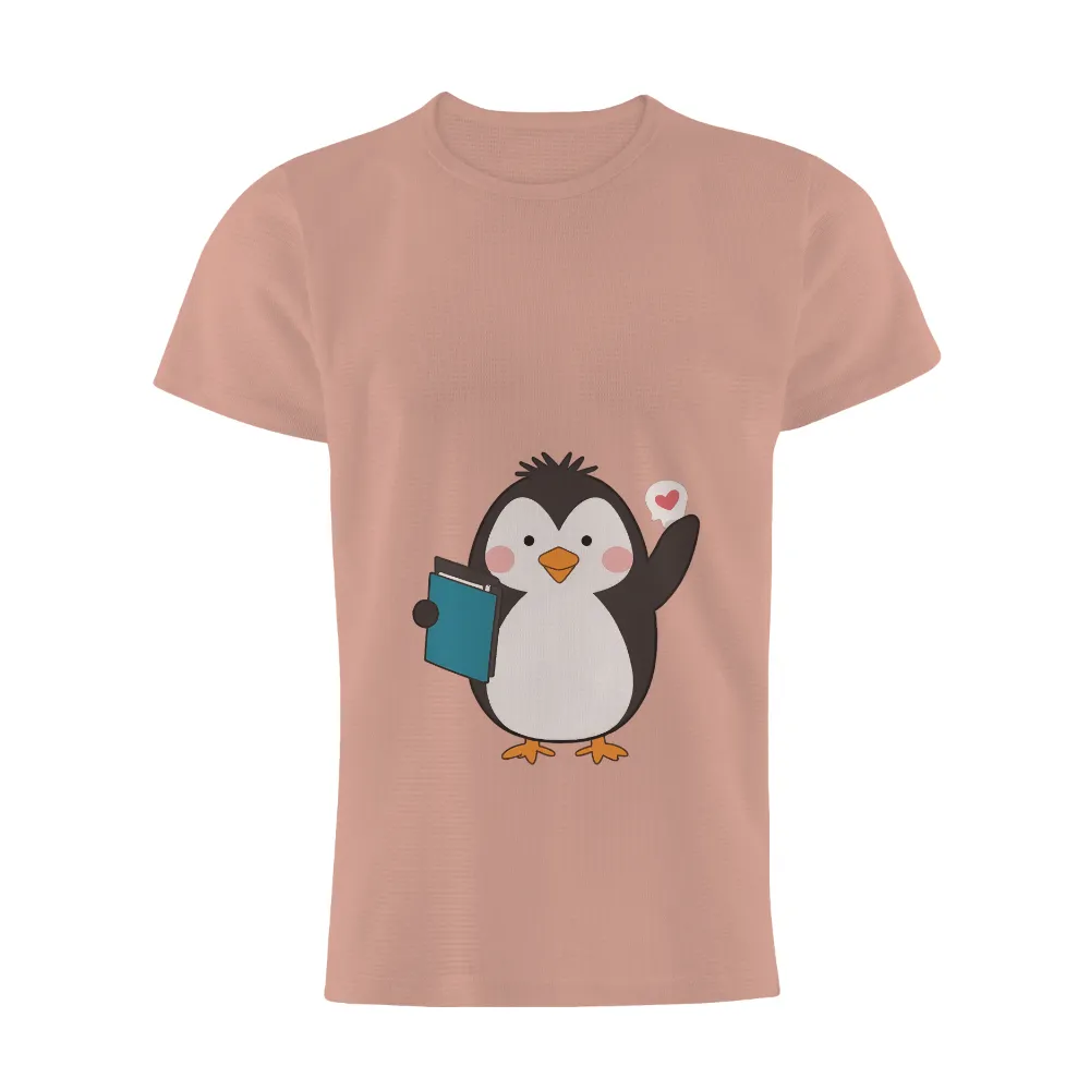 T-Shirts Design: Percy the Penguin - Book Lover Adventure|bleached heart shirt