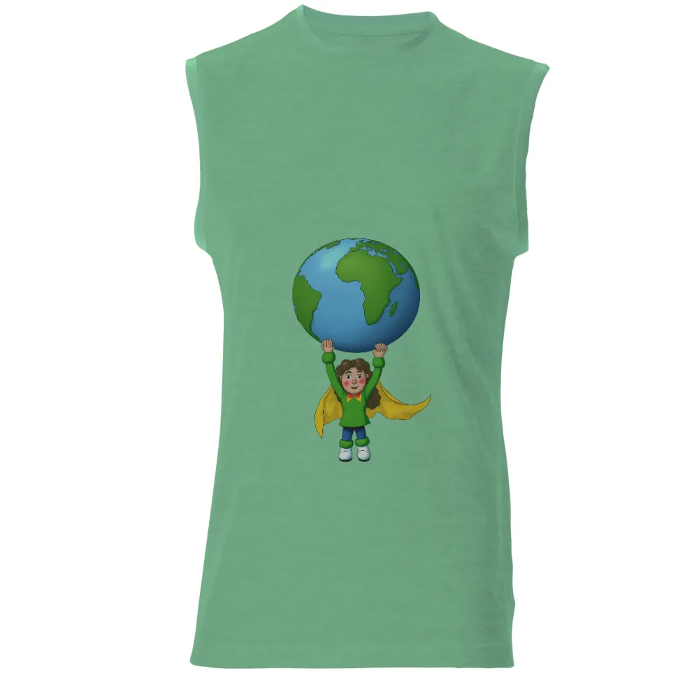 Graphic Tees: Empowering Superhero Lifting the Earth|tesco superhero t shirts