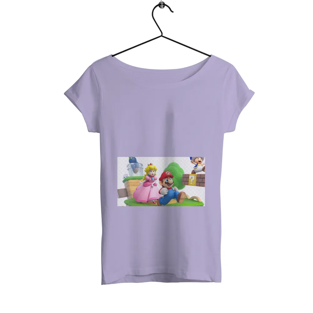 Custom T-Shirt Printing: Mario and Princess Peach Adventure|rappin mario shirt