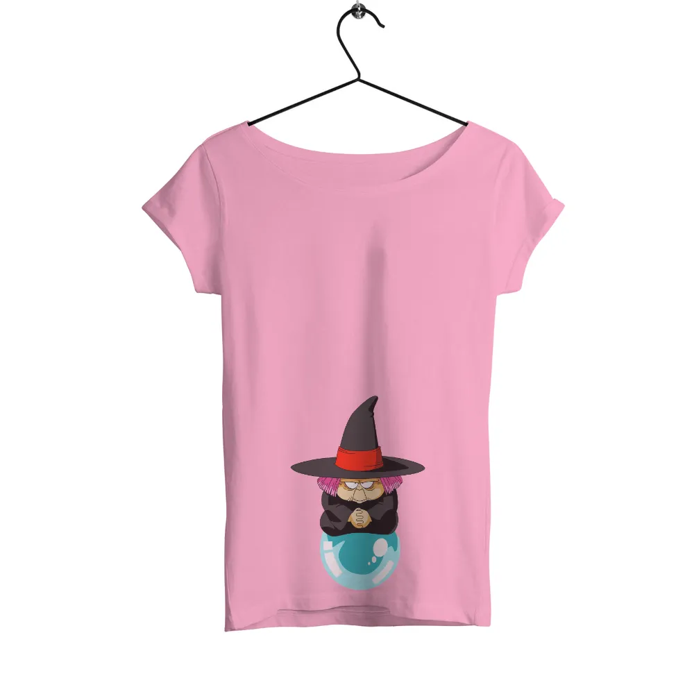 T-Shirts Design: Whimsical Witch with Crystal Ball|final fantasy xiv bahamut calamity unbound long sleeve t shi