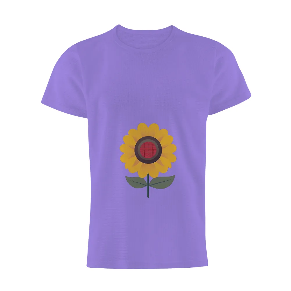 Graphic Tees: Sunflower Grid - Nature Meets Technology|unique superhero shirts