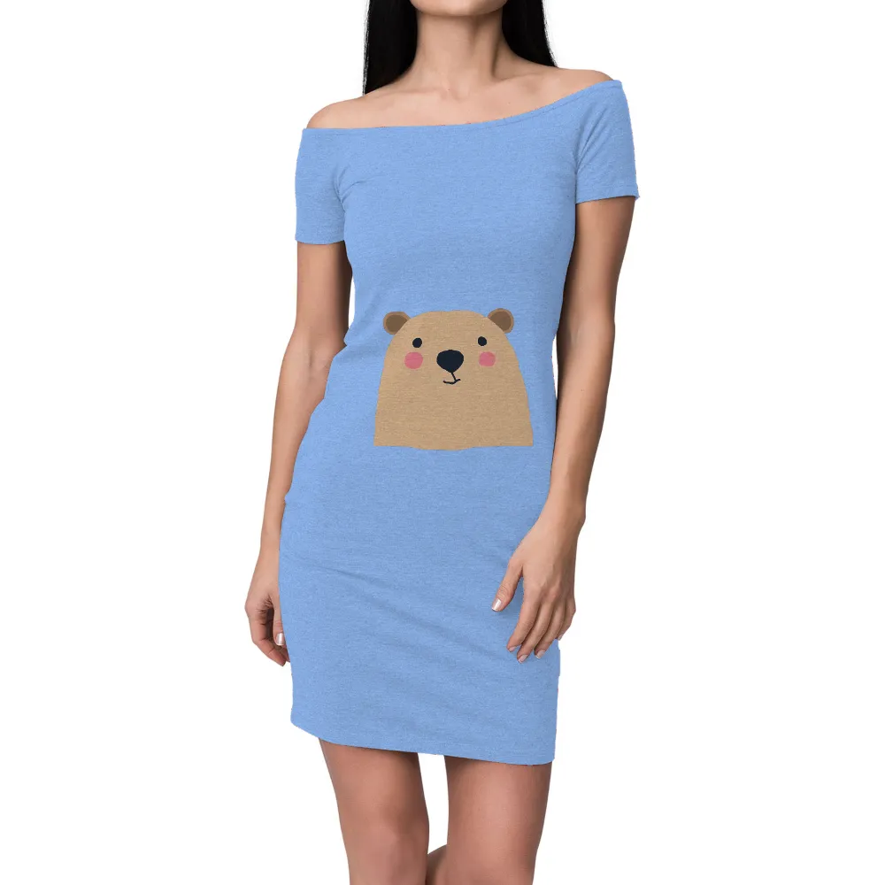 Graphic Tees: Adorable Bear Face - Minimalist Comfort Design|t shirts cute roblox