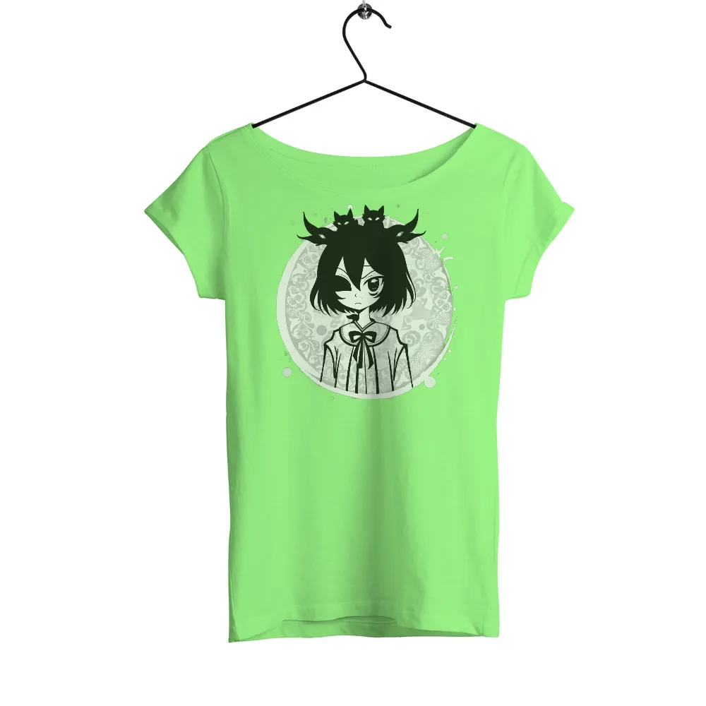 T-Shirts Custom: Luna's Feline Guardians - Anime Cat Crown Design|dallas stars robertson