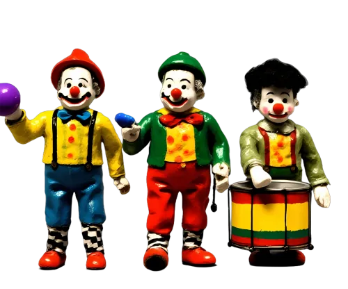 T-Shirts Design: Vintage Clown Trio - Fun and Unity