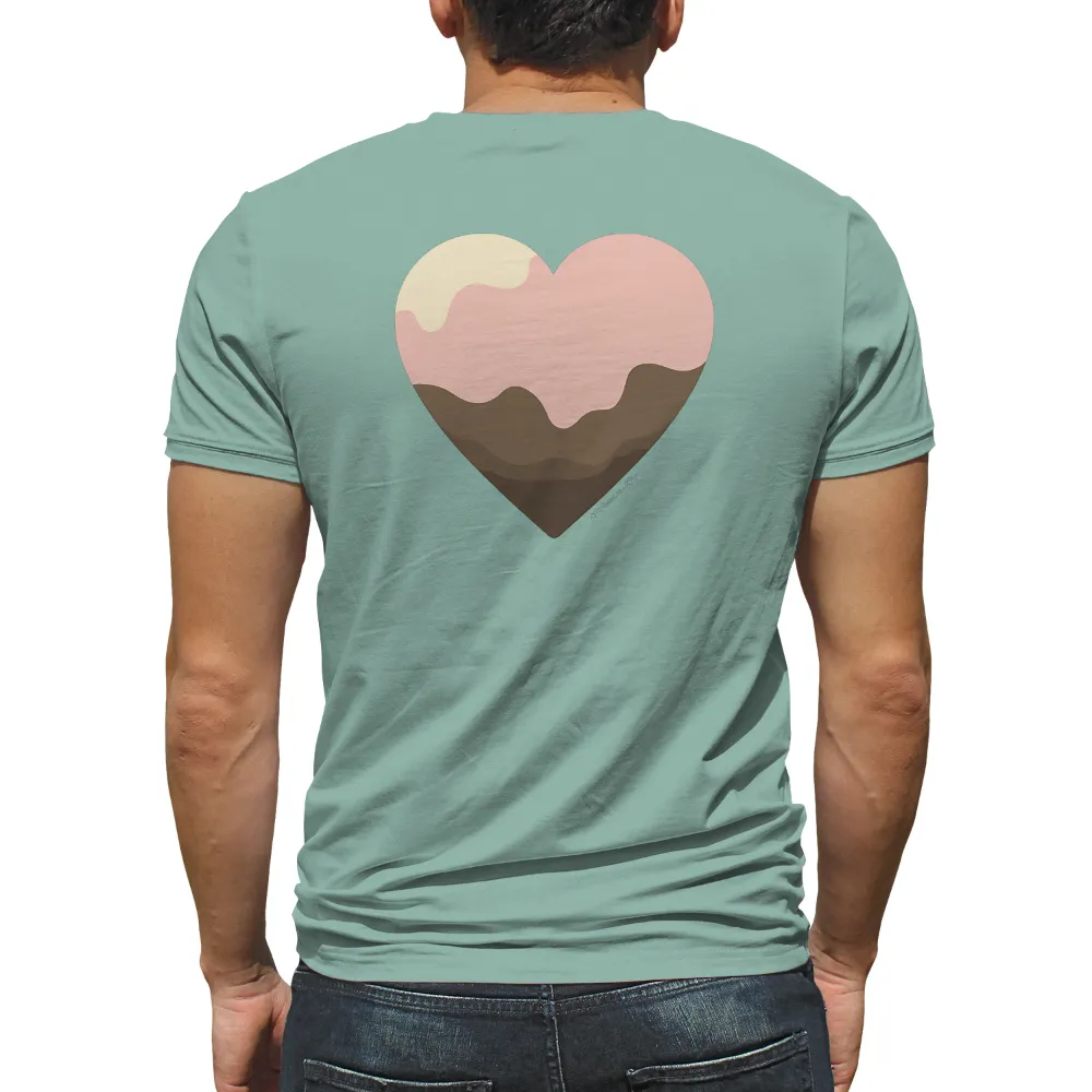 Customized Tee Shirts: Heart-Shaped Ice Cream Cone - Unity in Diversity|brewdog jet black heart t shirt