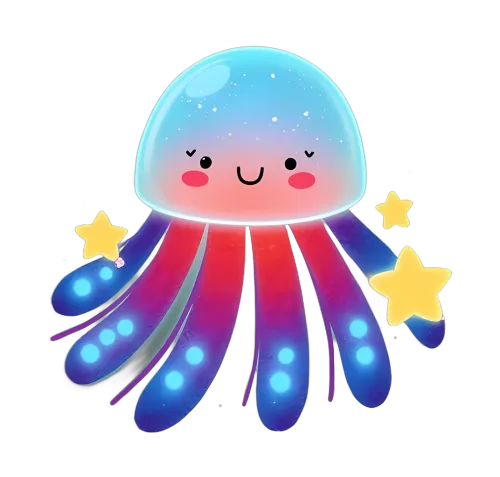 T-Shirts Design: Whimsical Jellyfish with Stars