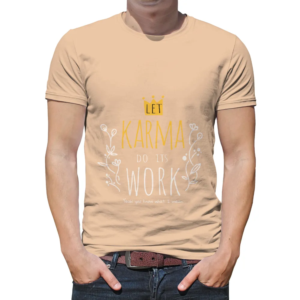 Custom Tee Shirts: Let Karma Do Its Work - Inspirational Quote T-Shirt|cleveland cavs black tee