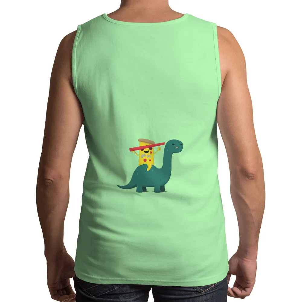 Tee Shirts Printed: Pizza Slice and Dinosaur Friendship|neon green north face t shirt