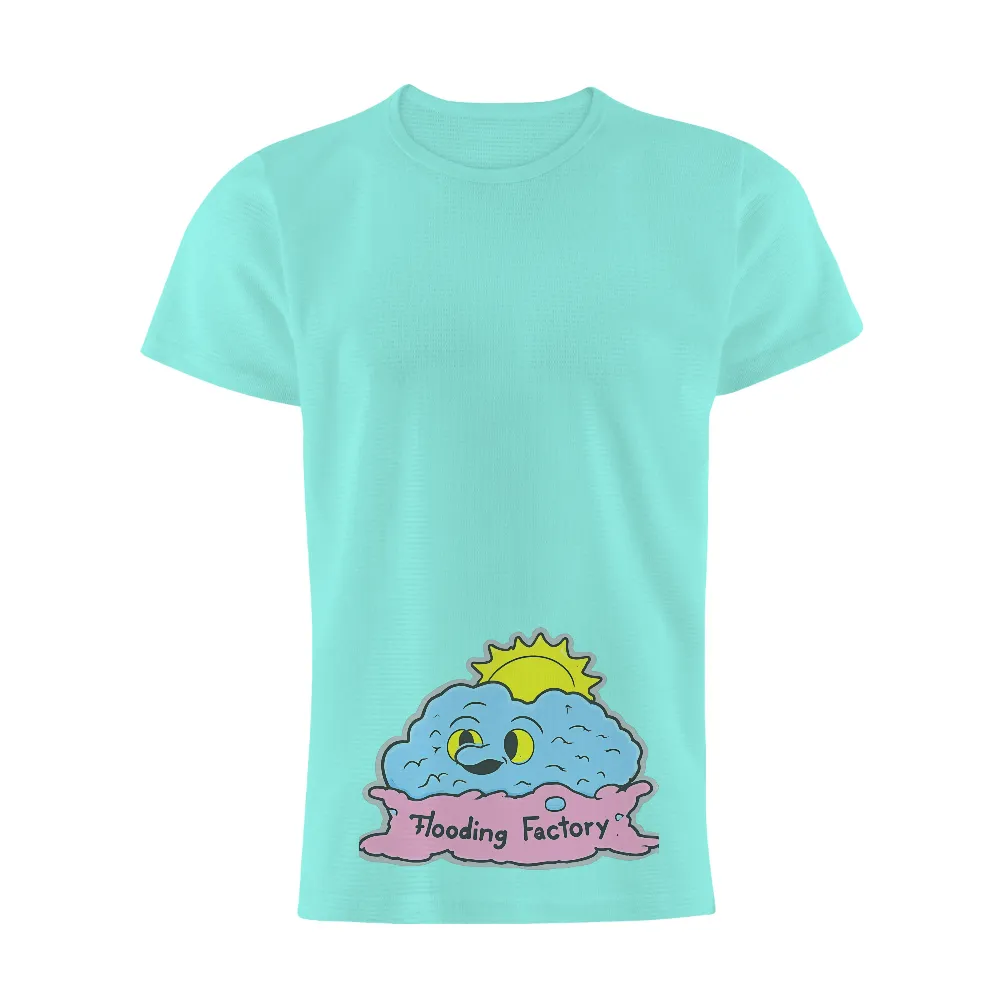 Whimsical Cloud Wink: Flooding Factory Design|dri fit sun protection