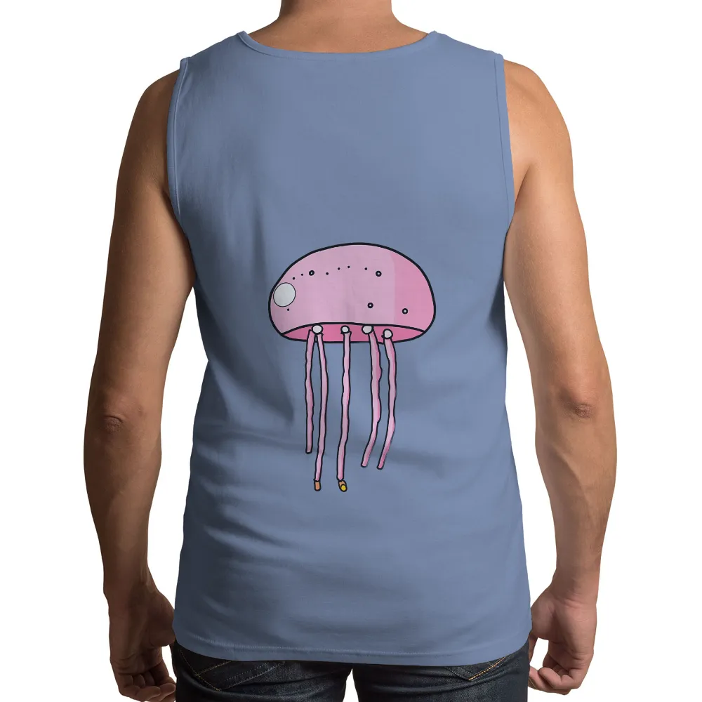 Shirts Graphic Tees: Whimsical Jellyfish Friendship Design|men's art cotton colorful printed loose casual shirts