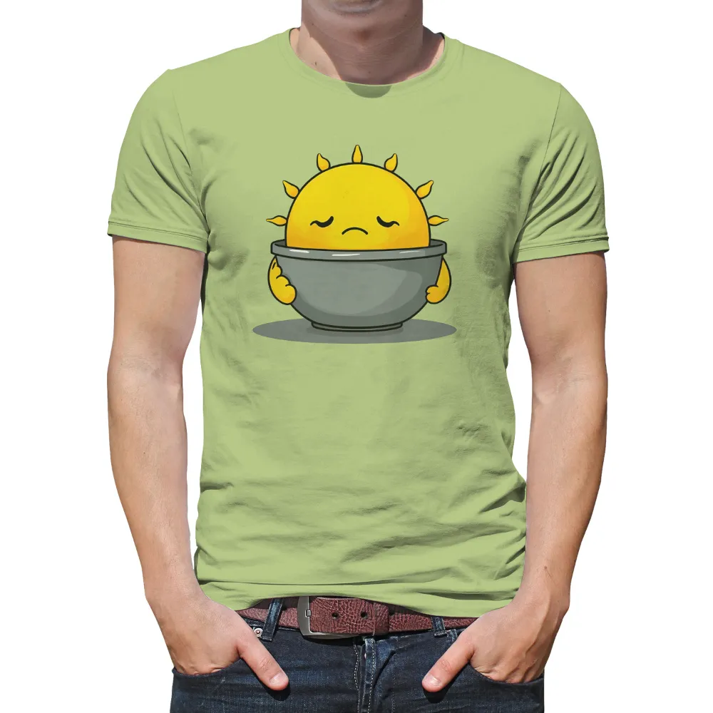 Customized Tee Shirts: Little Sun Taking a Break|steve sun bleached shirt