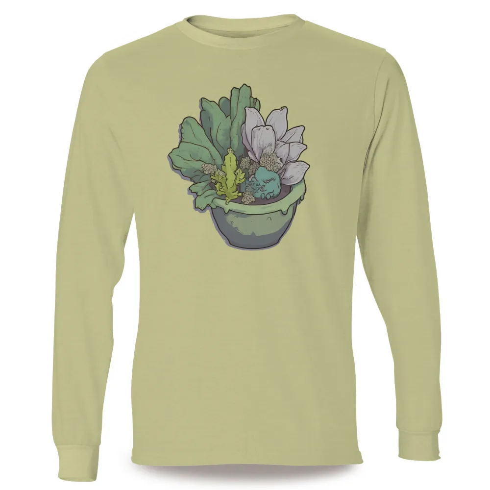 Shirts Graphic Tees: Succulent Harmony - Nature's Tranquility|pothead shirt plants