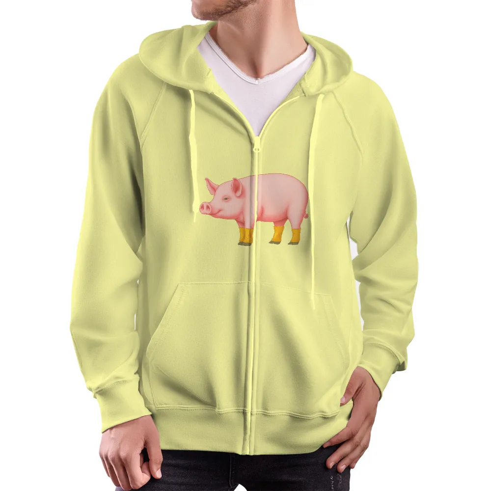 Percy the Pig in Yellow Boots - TShirt Printing|lucky charm shirt