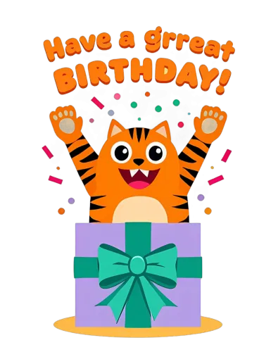 Customized Tee Shirts: Spread Birthday Cheer with a Joyful Tiger Design