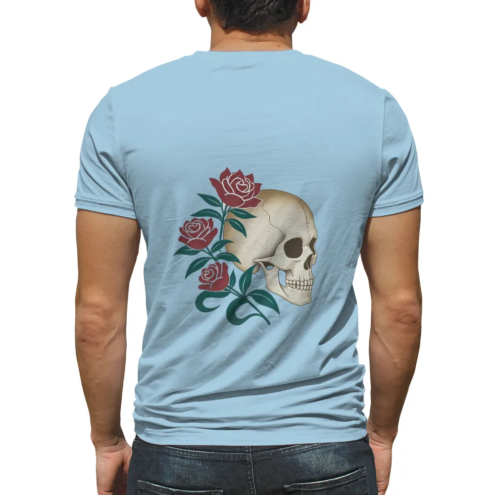 T-Shirts Custom: Skull and Roses - Artistic Design|new shirt design 2021