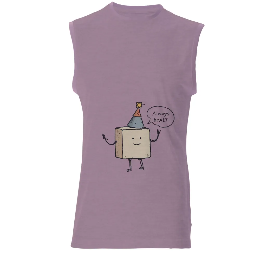 T-Shirts Custom: Always beALT with Quirky Cube and Party Hat|happy easter bunny t shirt