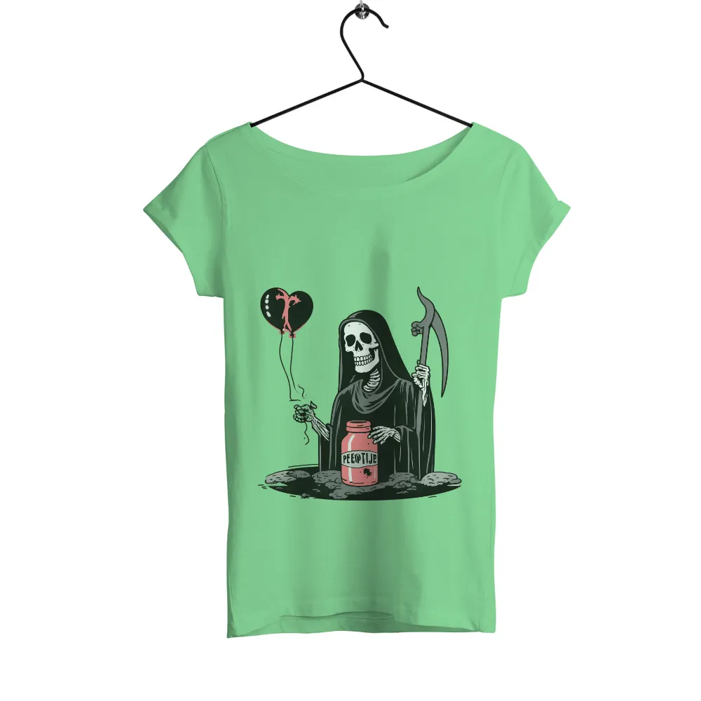 Grim Reaper T-Shirts Design: Dark Humor Meets Irony|ironic gamer shirts