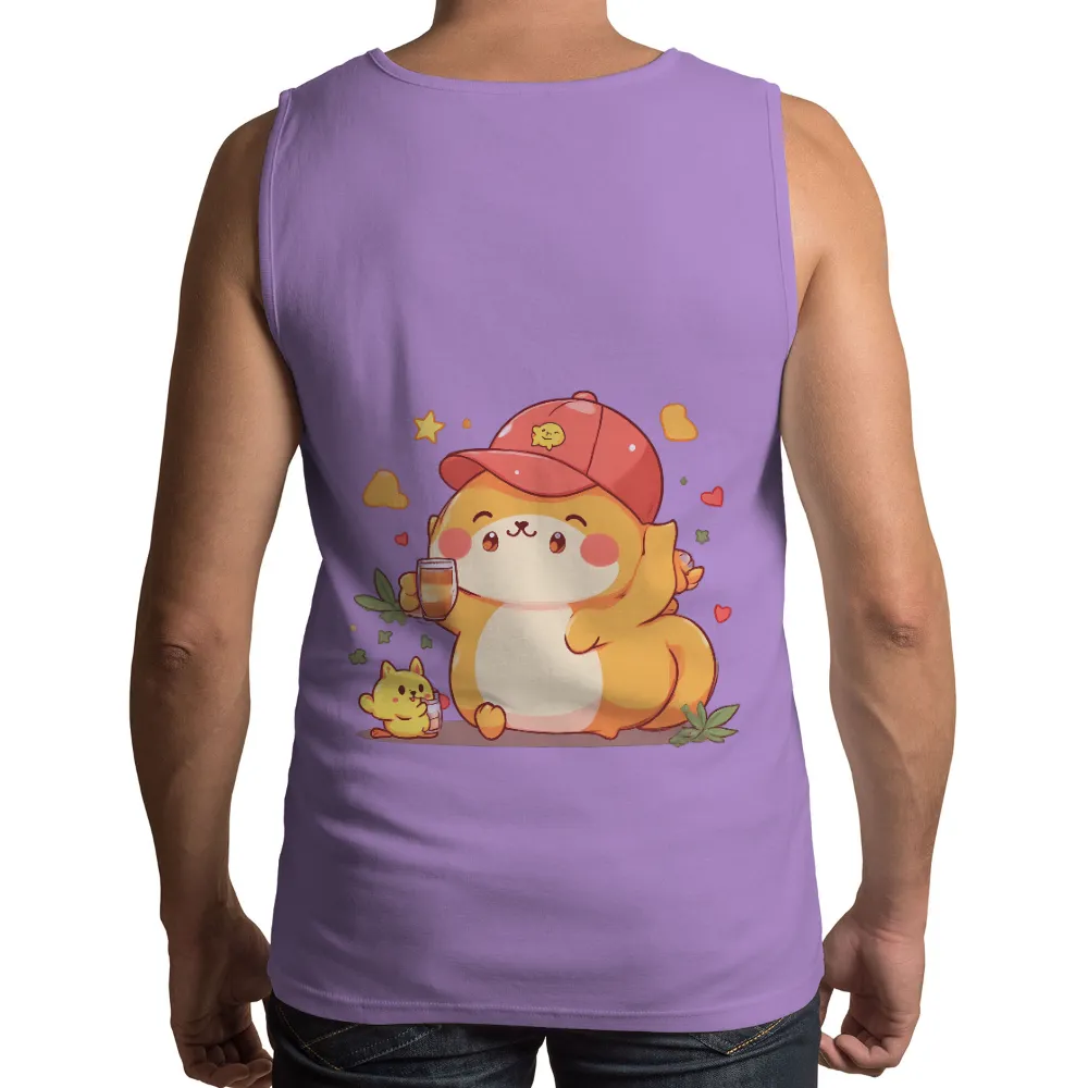 Graphic Tees: Mochi the Hamster - Joyful Companionship|Mochi the Hamster drinking tea