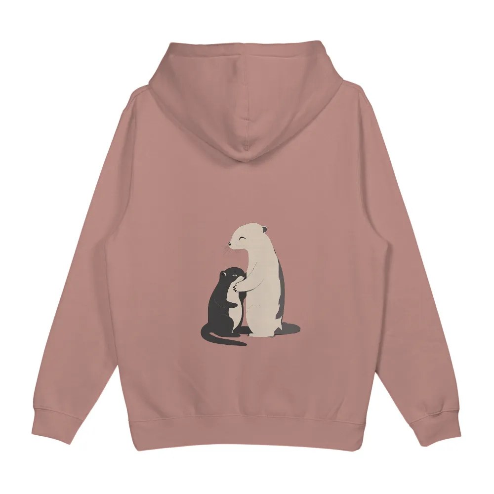 T-Shirts Pattern: Otters Embracing - Minimalist Love Design|t shirt roblox i love