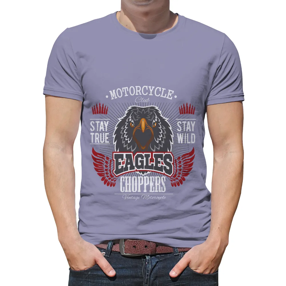 Tee Shirts Printed - Eagles Choppers: Stay True, Stay Wild|lakers black history month shirt