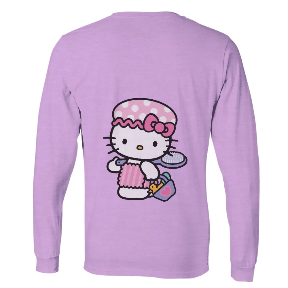 Custom Tee Shirts: Baking with Hello Kitty - Nostalgia and Joy|music art love happiness t shirt