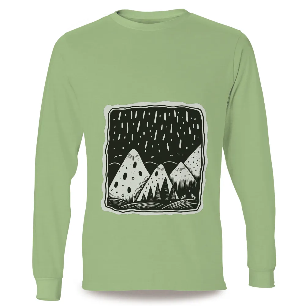 T-Shirts Design: Magical Mountains and Rainy Forest|dallas stars goalie