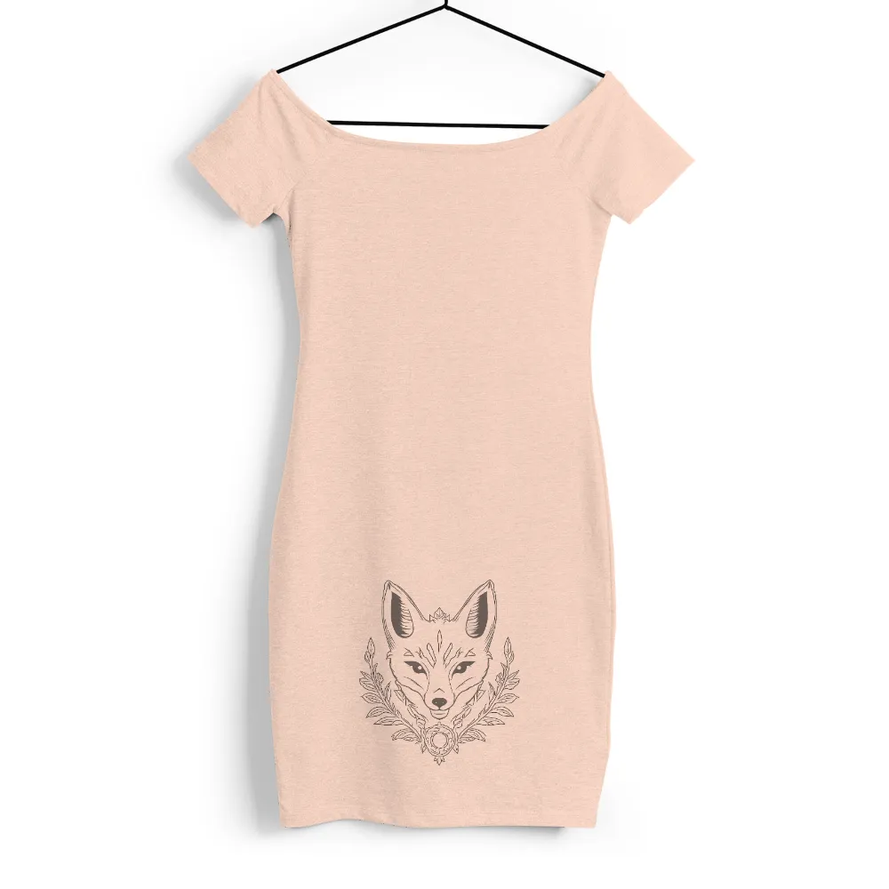 Graphic Tees: Luna the Guardian Fox - Artistic Nature Design|acnh silk floral print shirt