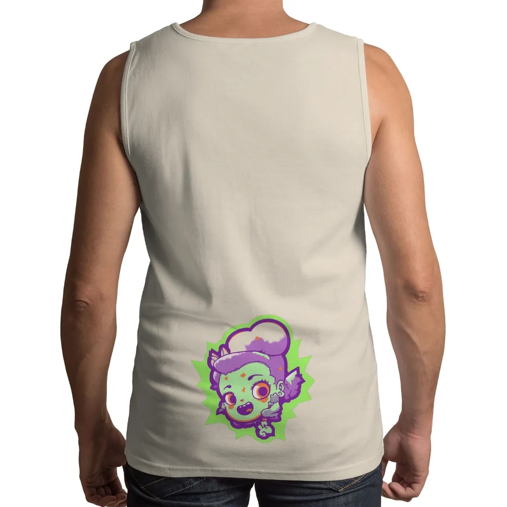 Shirts Graphic Tees: Whimsical Zombie Girl - Fun & Quirky Design| Playful zombie girl