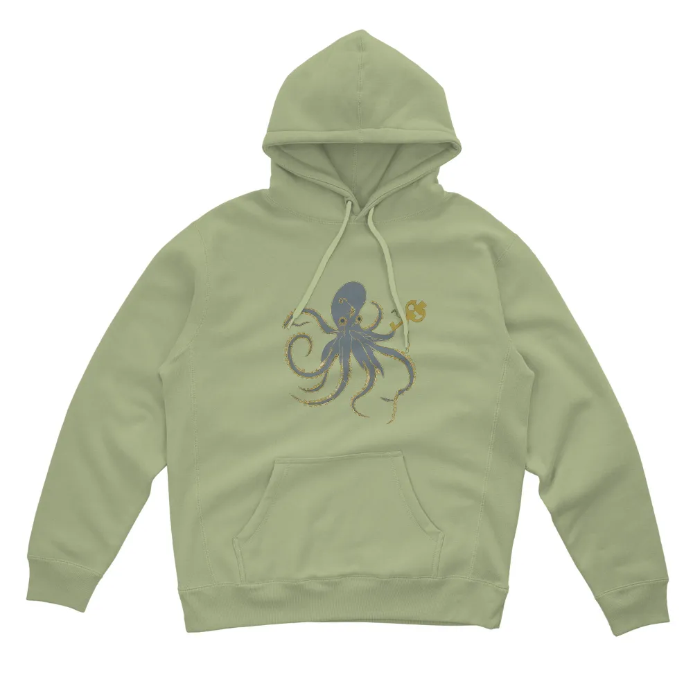 Unlocking Mysteries: Octopus T-Shirt Printing with Key|cartoon character with star on shirt