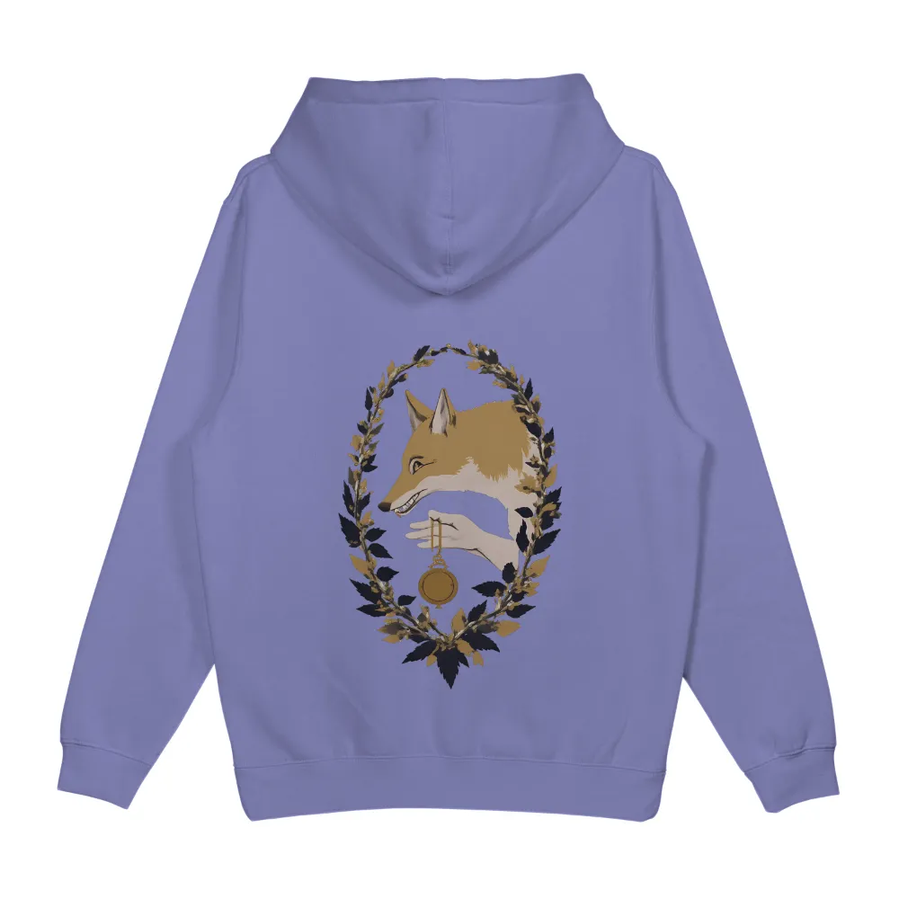 TShirt Design: Clever Fox with Laurel Wreath and Pocket Watch|t shirt animal crossing primark